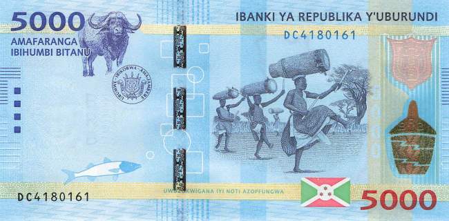Burundi p53a 5000 Francs 2015
